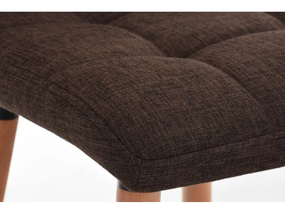 Tabouret de bar - Tissu - Marron - Lincoln