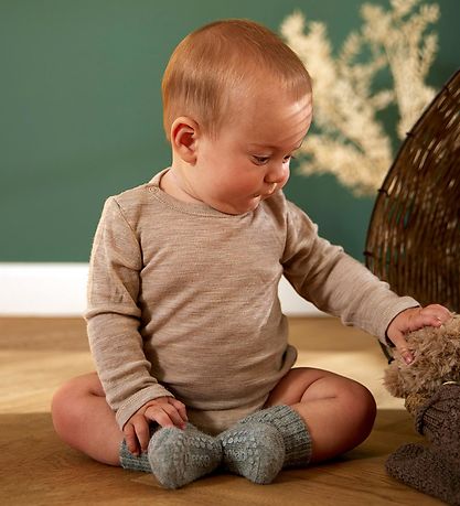 GoBabyGo Strømper - Strik - Alpaka - Walnut