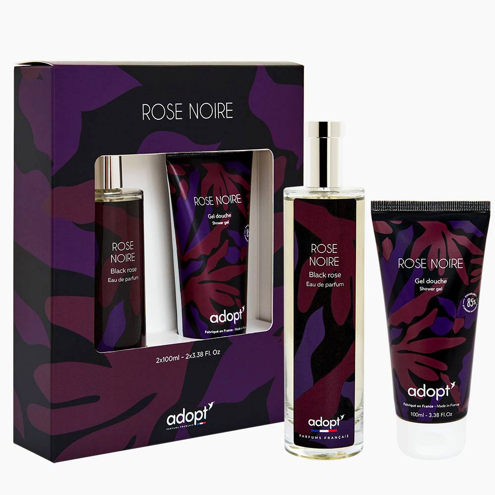Rose noire - Coffret eau de parfum 100ml + gel douche