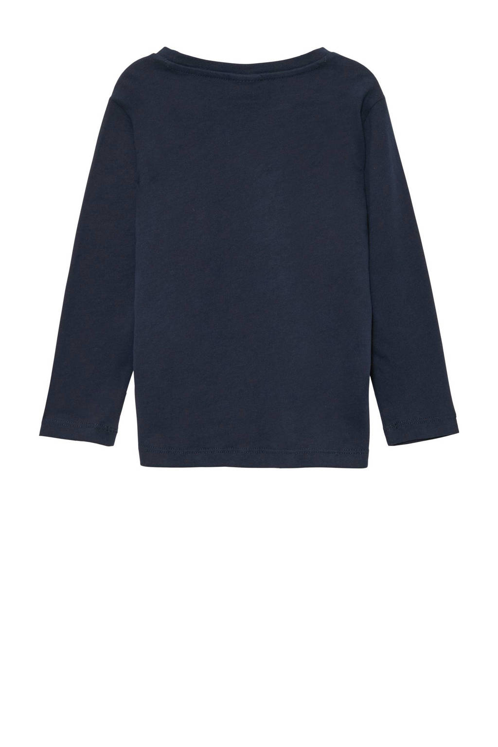 s.Oliver longsleeve met printopdruk donkerblauw