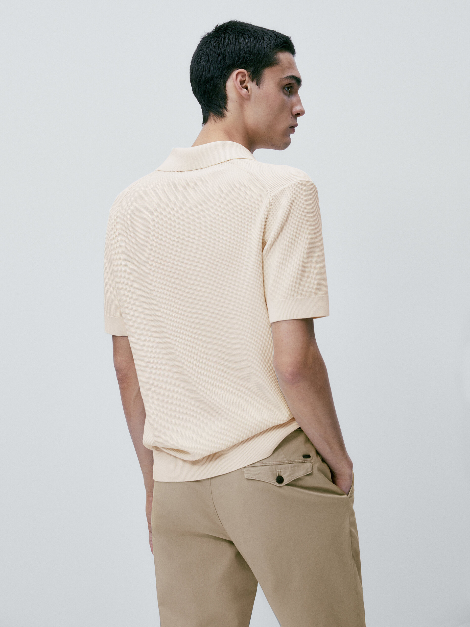 Camisa polo com gola ampla - RAW