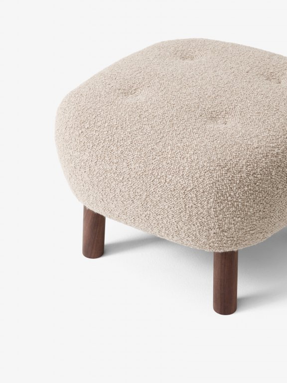 &tradition Little Petra ATD1 poef walnoot, Sheepskin Honey