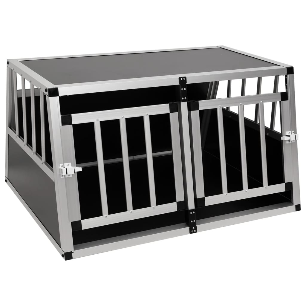 gaiola de transporte para cães vidaXL Silver