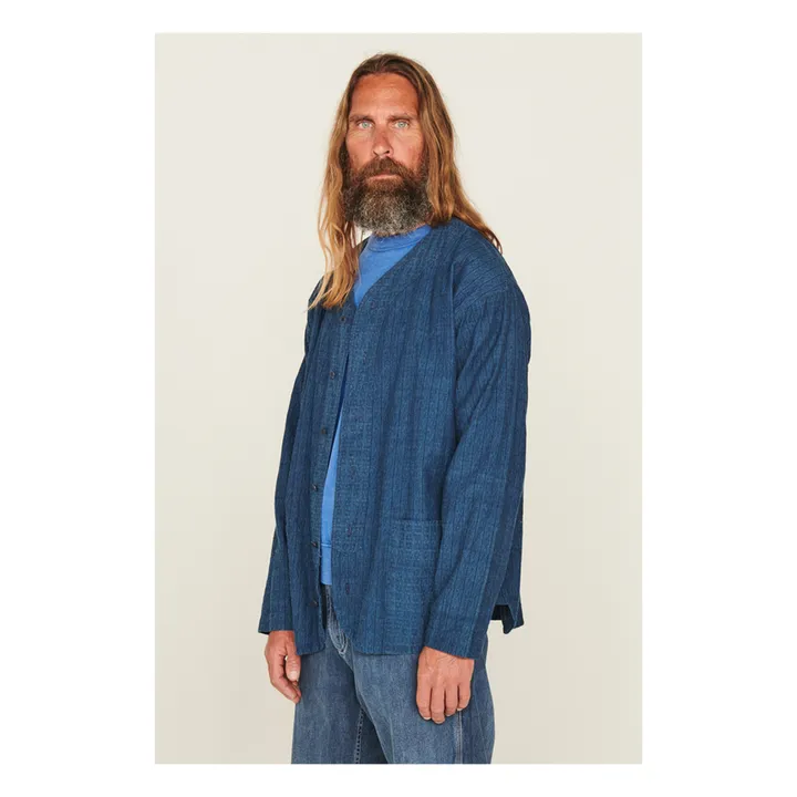 YMC Surchemise Baseball Coton | Bleu indigo