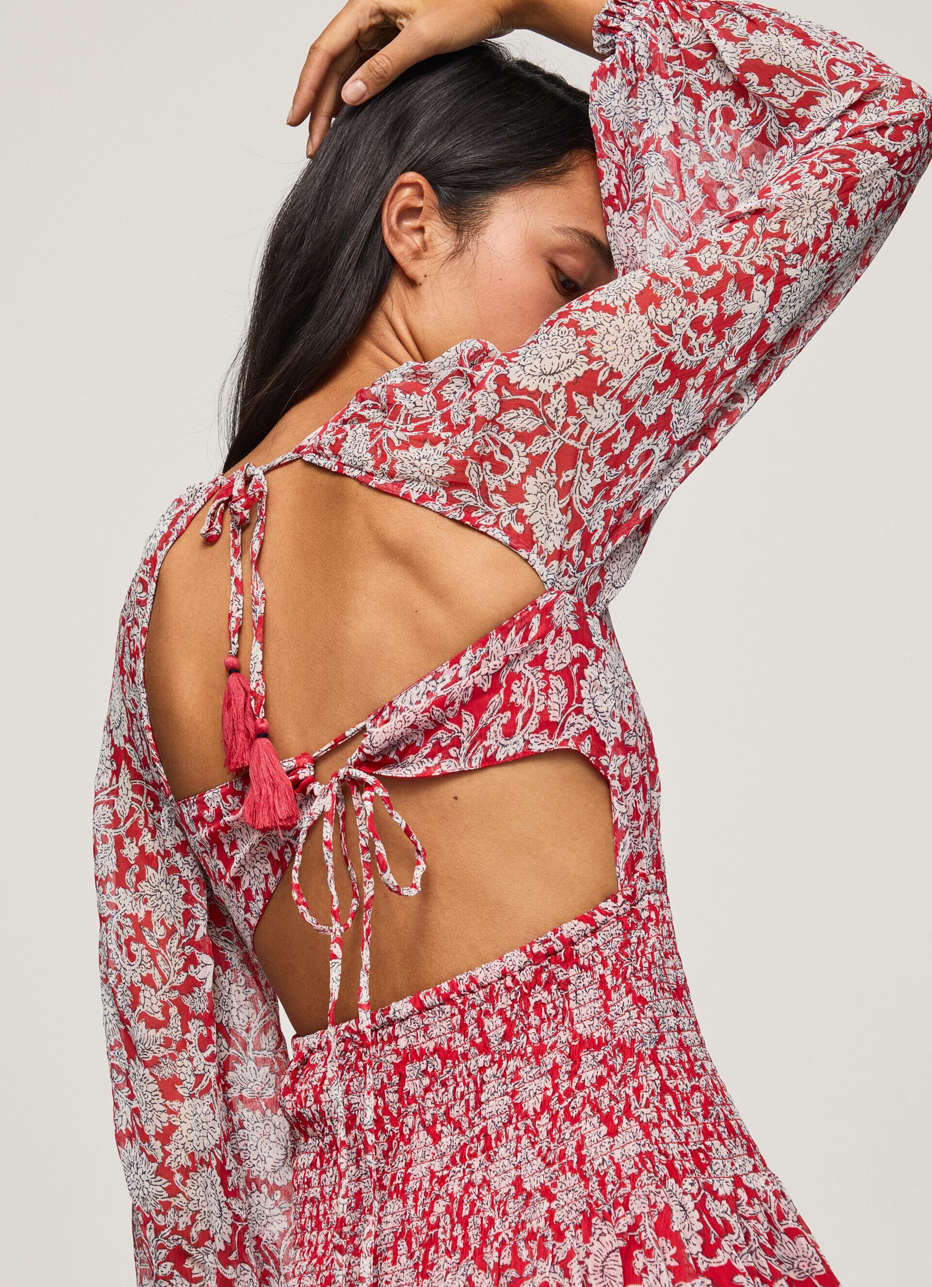 VESTIDO DE CHIFFON - multicolorido