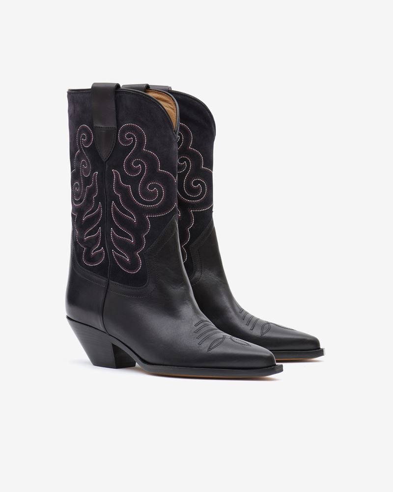 DUERTO BOTTES SANTIAGS EN CUIR VELOURS