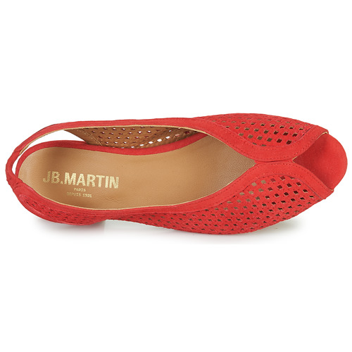 JB Martin - LOUISEE - CHEVRE VELOURS PERFO ROUGE