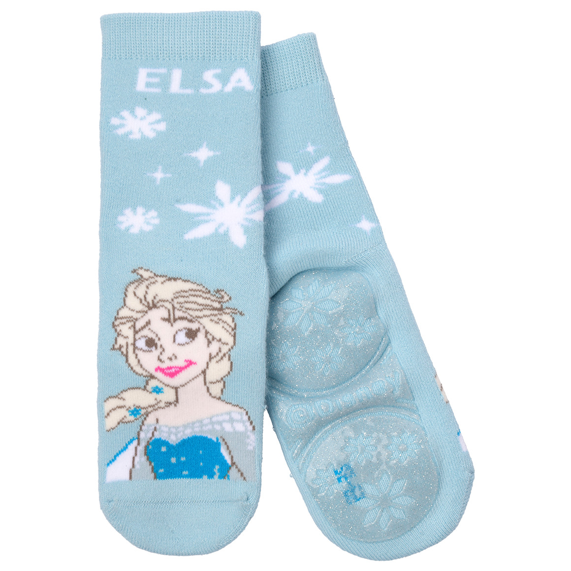 Topolino 2 Paar Die Eiskönigin Stoppersocken im Set hellblau / hellrosa