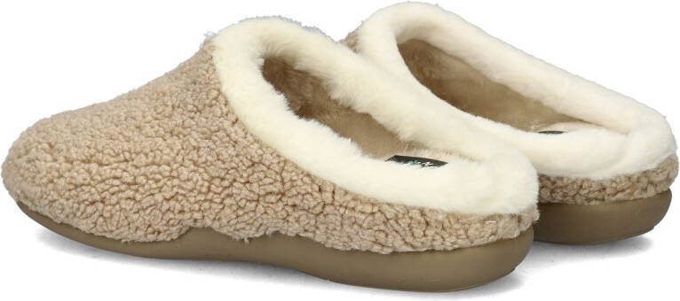 Nelson Home teddy pantoffels beige