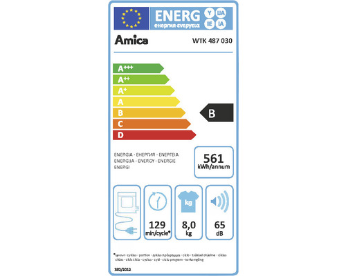Condensdroger Amica WTK 487 030 8 kg