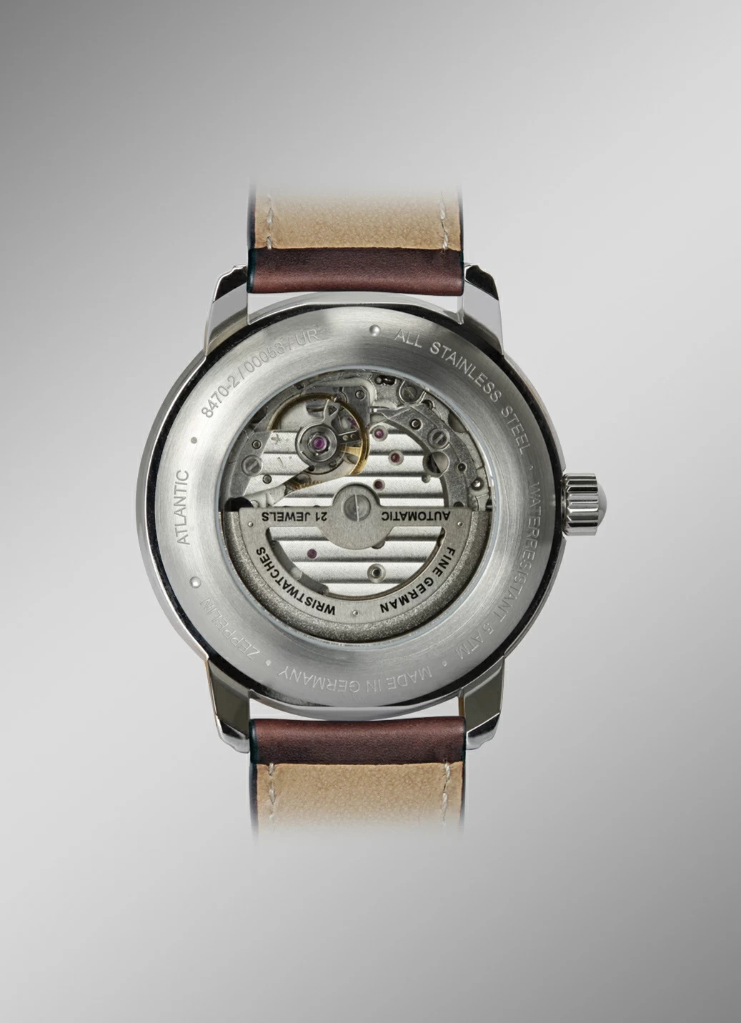 Zeppelin-Automatik-Herrenuhr mit Lederband