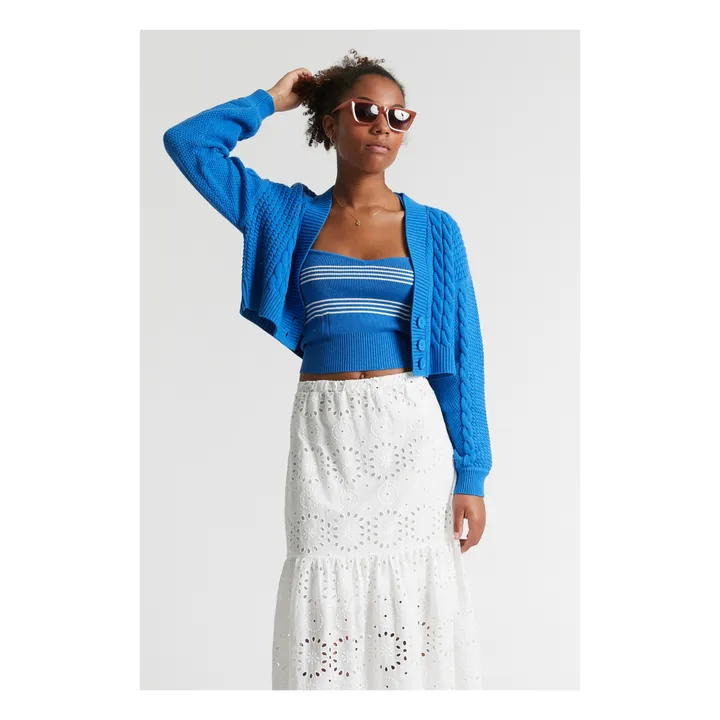 Indee Cardigan Court Polina | Bleu marine