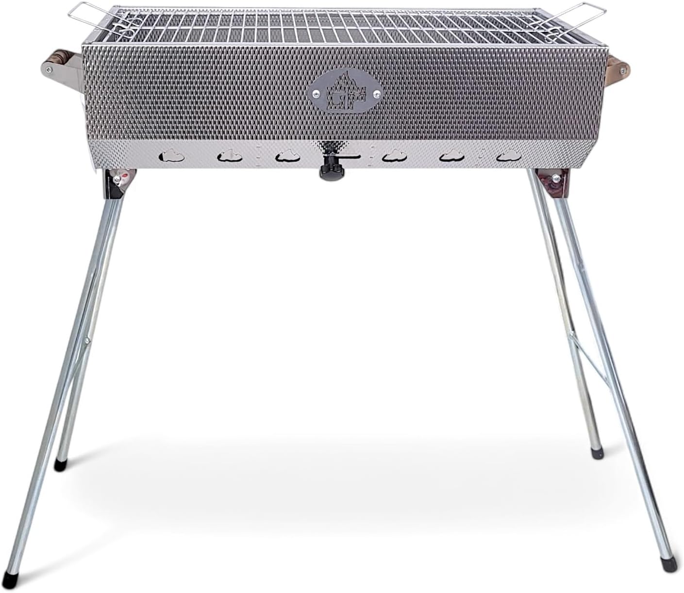 Mangal Set Taschkent Schaschlikgrill mit 9er Drehspieß Spieße Motor