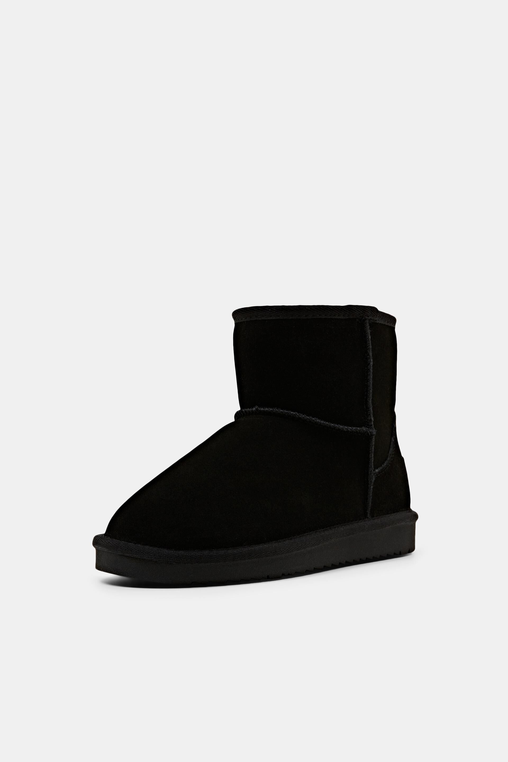 Bottines en daim doublées de fourrure synthétique