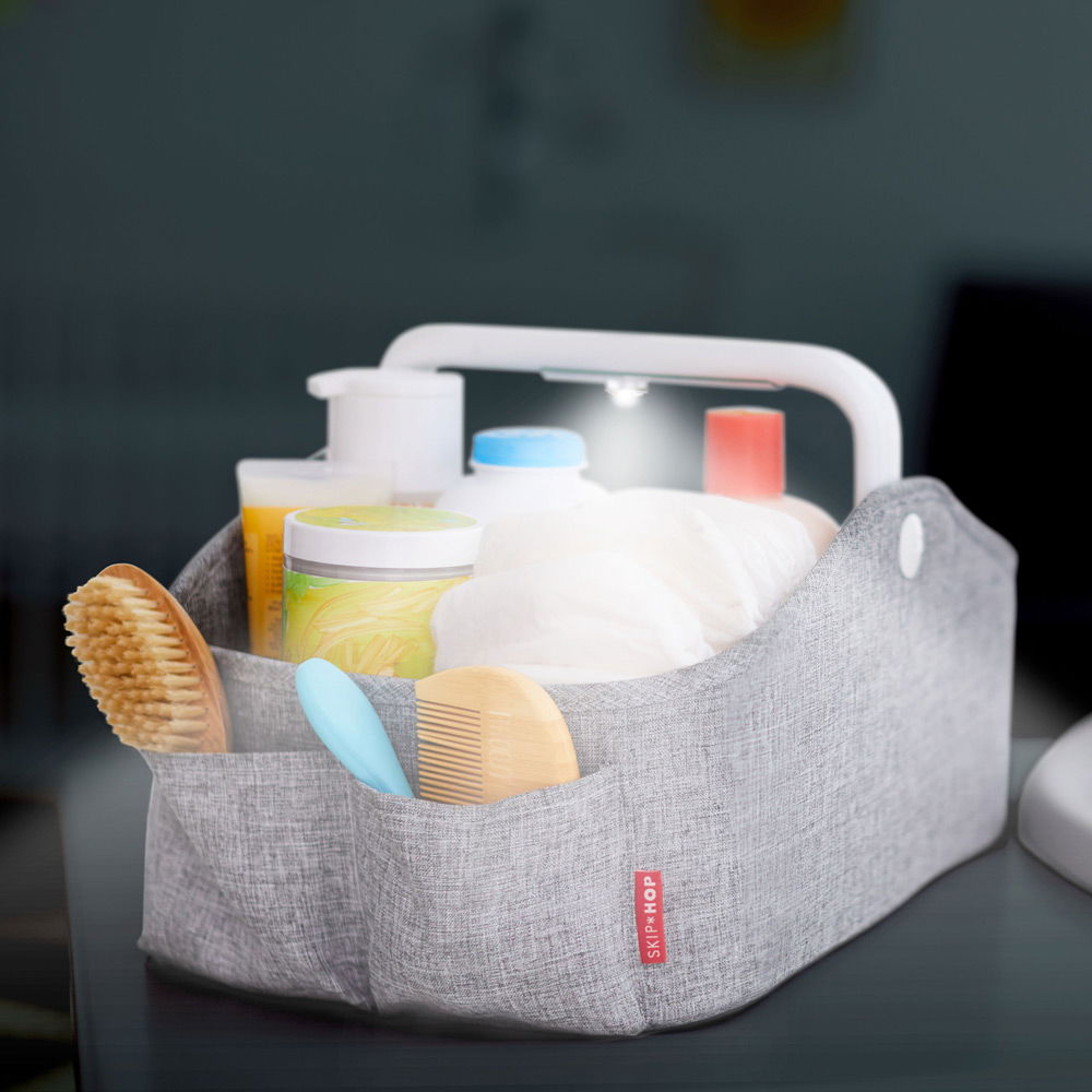 Skip HopSkip Hop   Light Up Diaper Caddy grey
