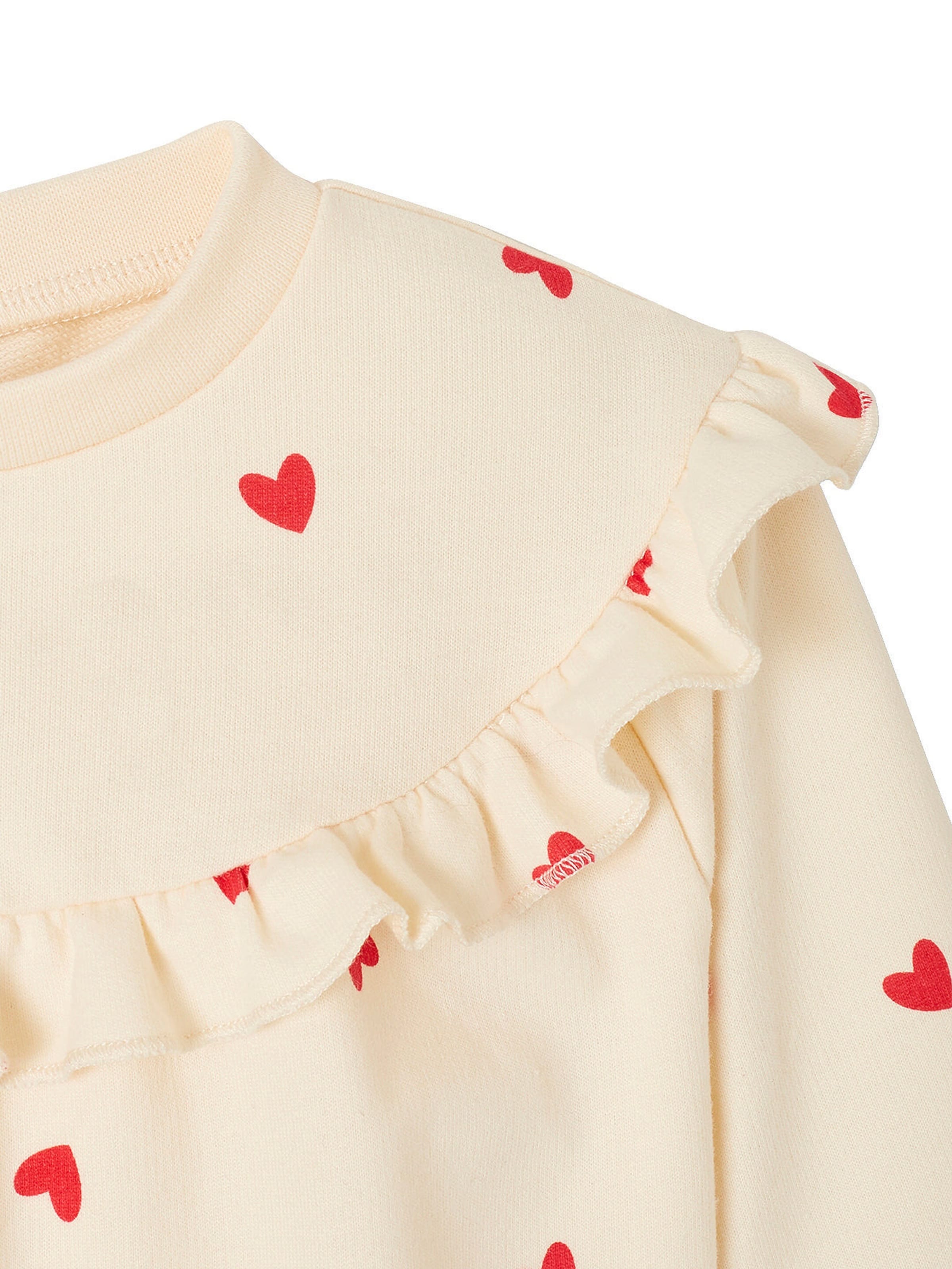 Vertbaudet Baby-Set: Sweatshirt & Leggings wollweiß