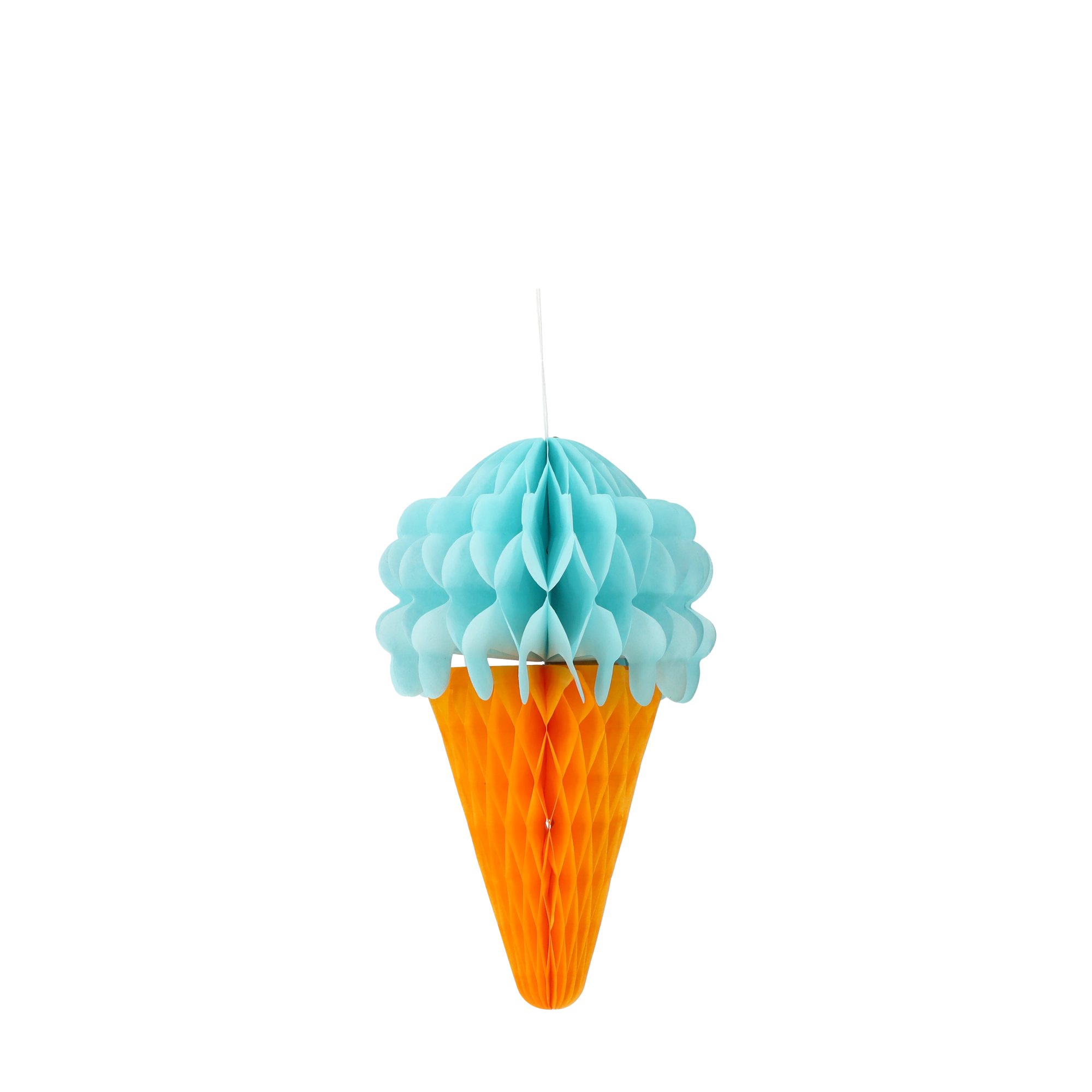 (6er Set) 17x10cm Party Eis Waben Aufhänger Sommer Papier Tisch Deko - Glace
