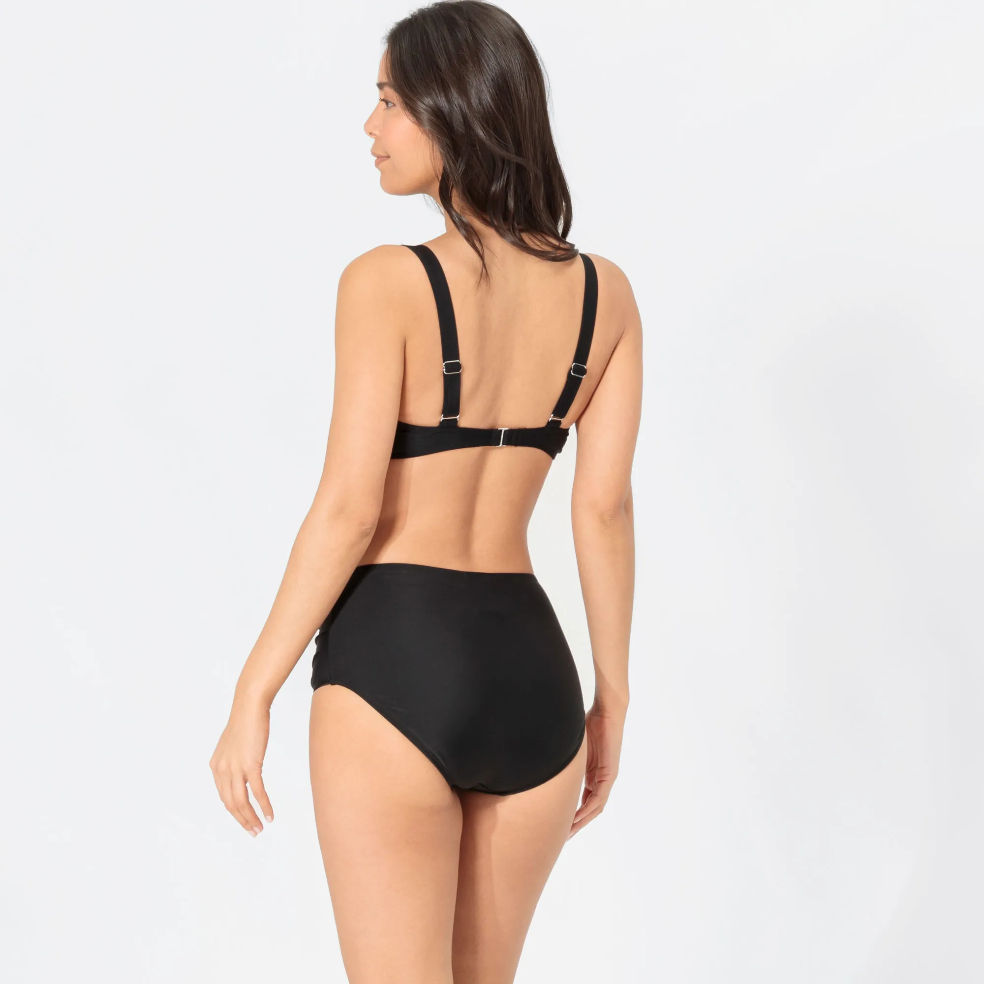 Damen-Bikinhose mit Raffungen