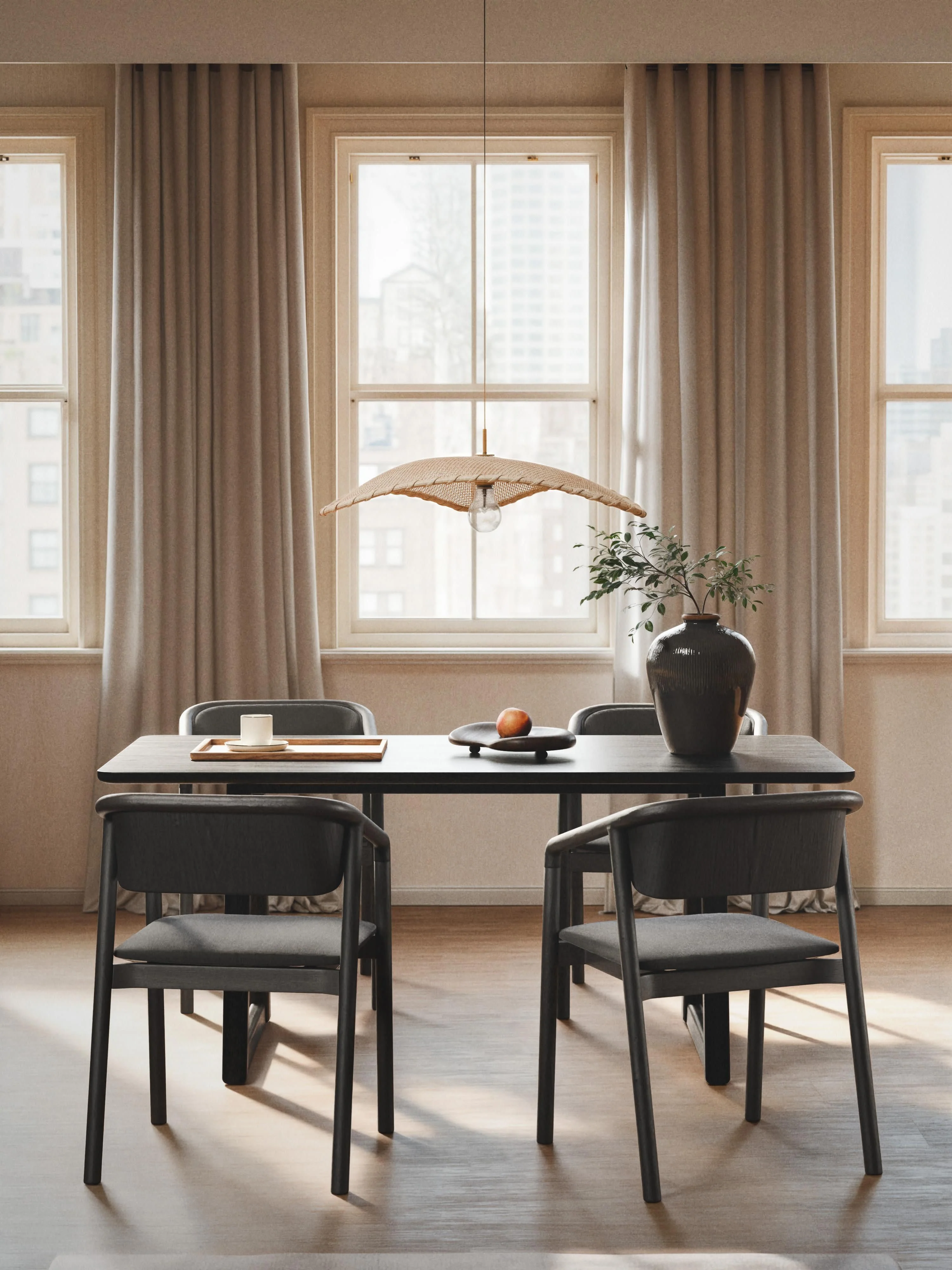 Eettafel Nik van eikenhout, in verschillende formaten
