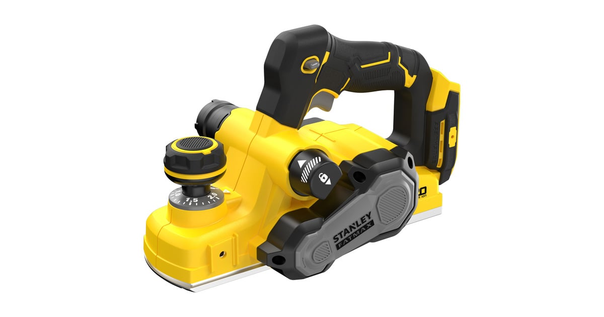 StanleyFATMAX V20 18V Brushless elektrische schaafmachine  (Zwart/geel, Accu en oplader niet inbegrepen)