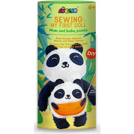 Avenir DIY Nähset, Sewing Panda, Bastelset für Kinder, Kreativ-Set