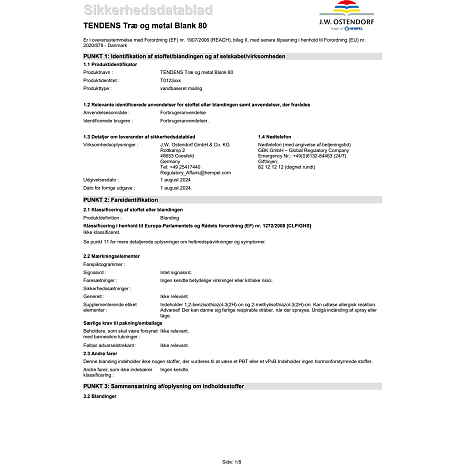 Tendens træ- og metalmaling blank 80 0.675 liter