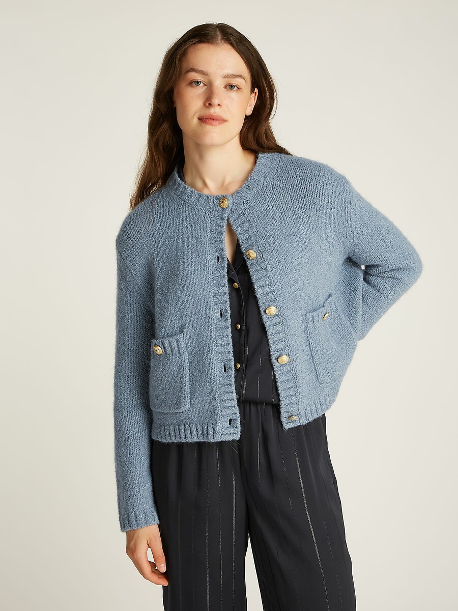 TOMMY HILFIGER<br>Cardigã de gola redonda