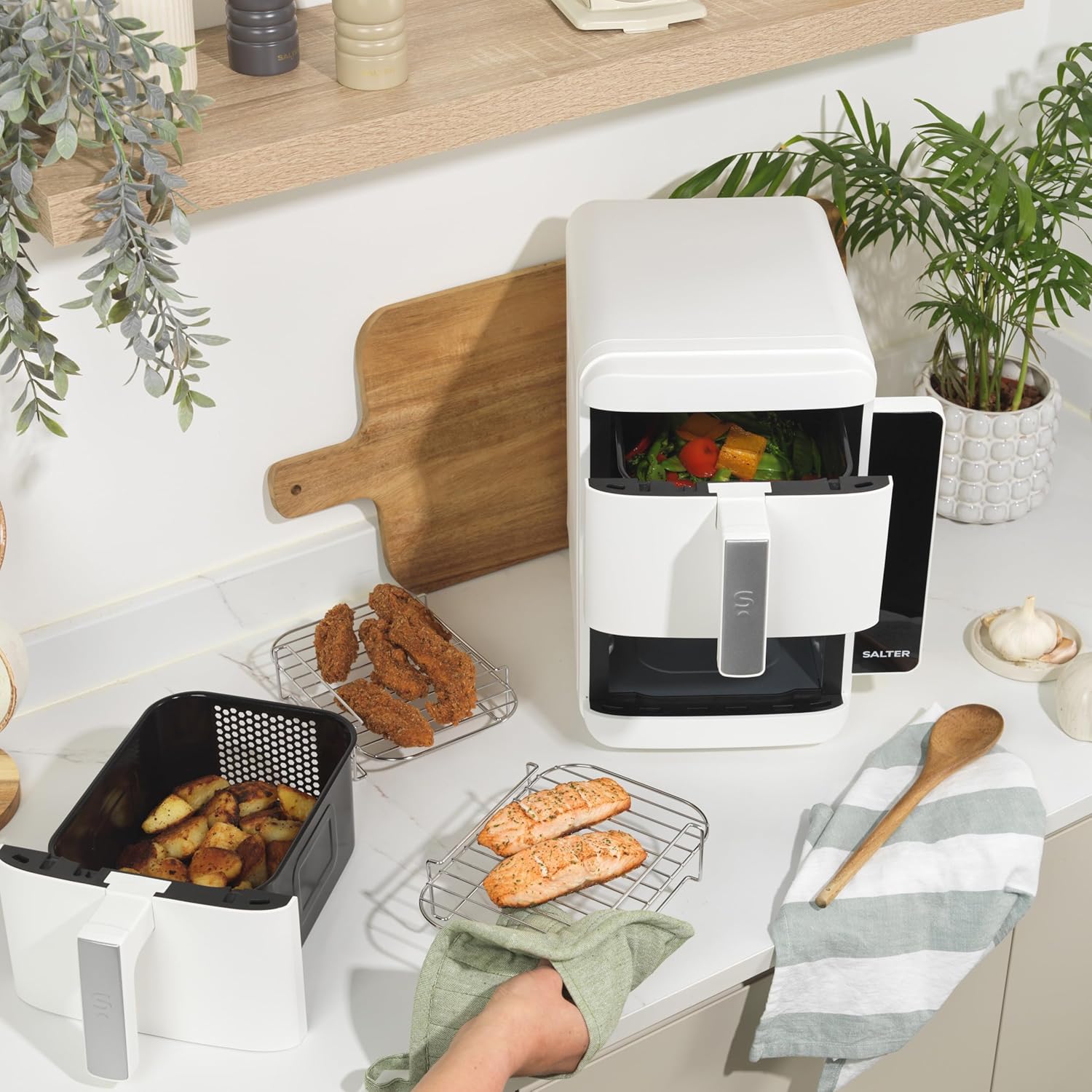 Salter VertiCook Ultra Stackable Air Fryer - UK PLUGGED Vertical 9 L Digital, White