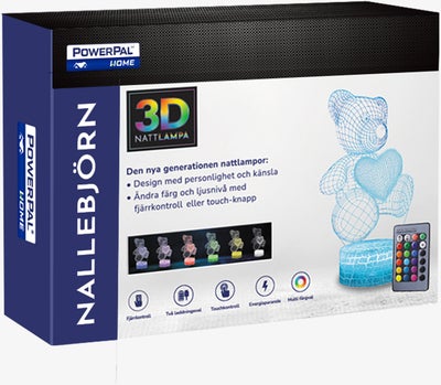 Powerpal 3D-Nattlampe, Bjørn