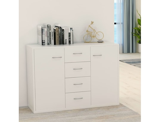 VIDAXL - Bahut blanc 88x30x65 cm bois d'ingénierie