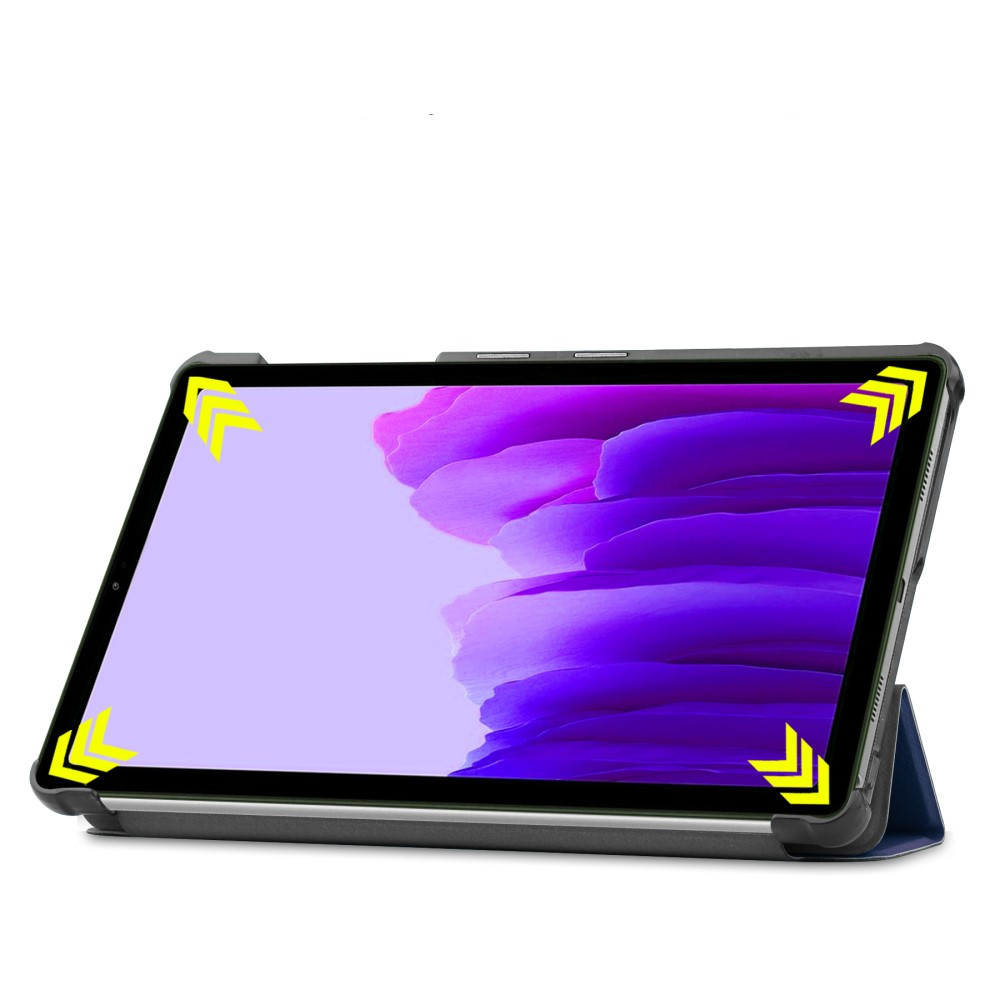 Samsung Galaxy Tab A7 Lite Leder Tasche Smart Cover Hülle - Blau