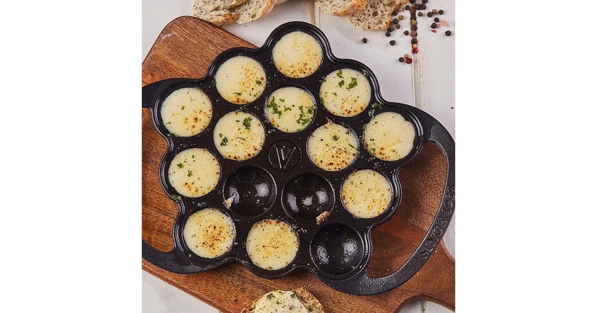 VictoriaPoffertjes pan, 15 per keer, Seasoned bak-/braadpan  (Zwart, Color packaging)