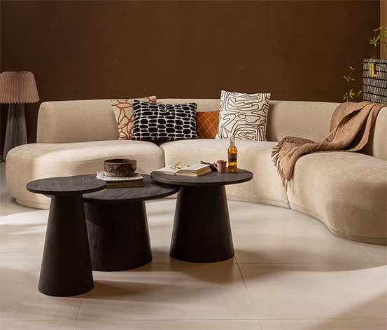 Woood Couchtisch »Vito«, dunkelbraun, 40 x 80 cm