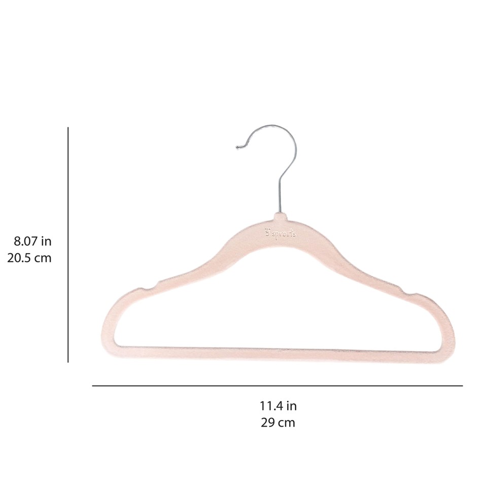 3 Sprouts - Velourbøjle 15 stk Rosa
