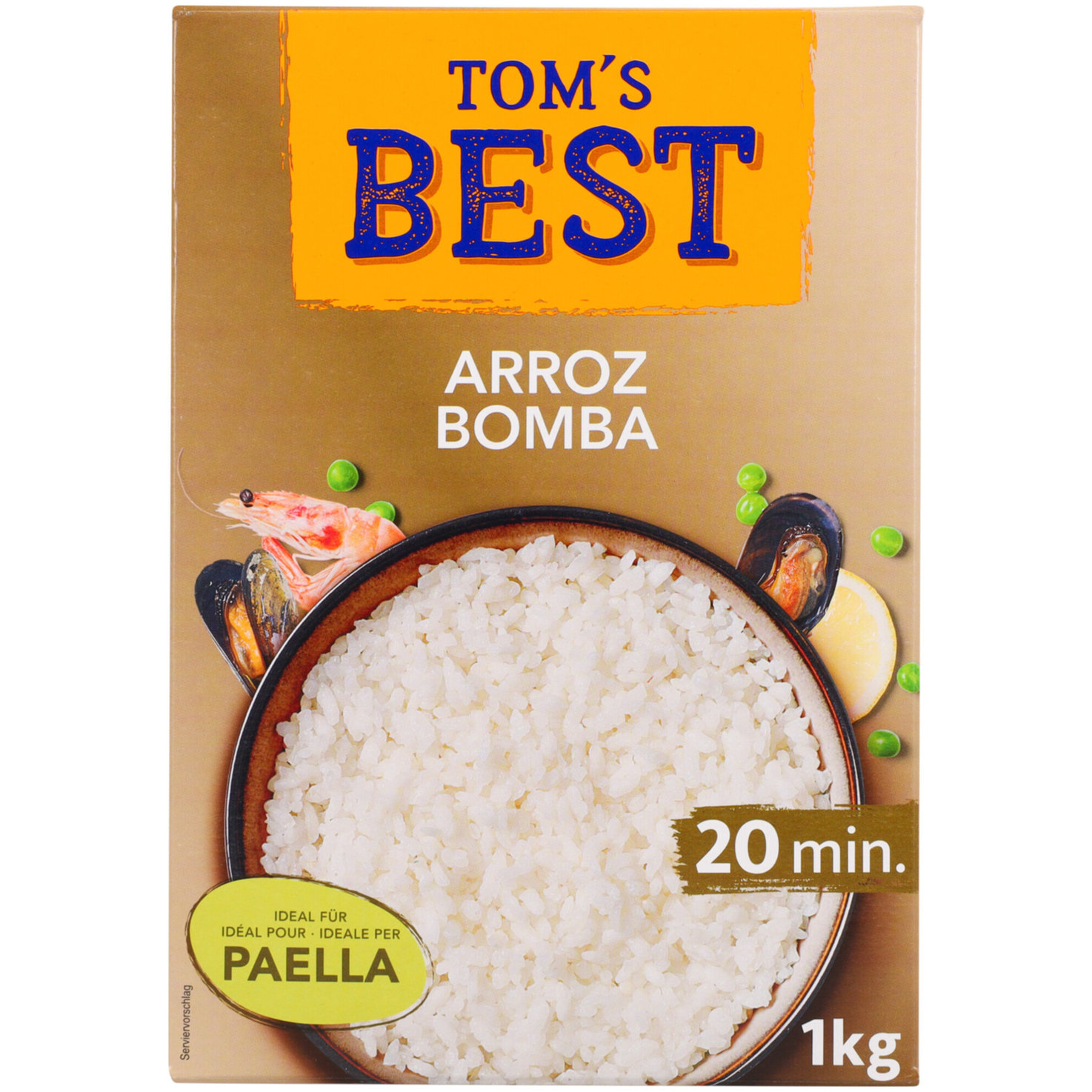 Tom's Best Paella Reis Arroz Bomba