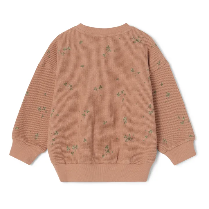 garbo&friends Sweat Fleuri Gaufré | Terracotta