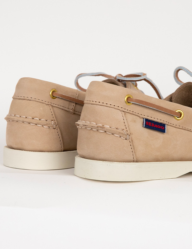 SEBAGO CHAUSSURES DOSKSIDES PORTLAND NUBUCK BEIGE