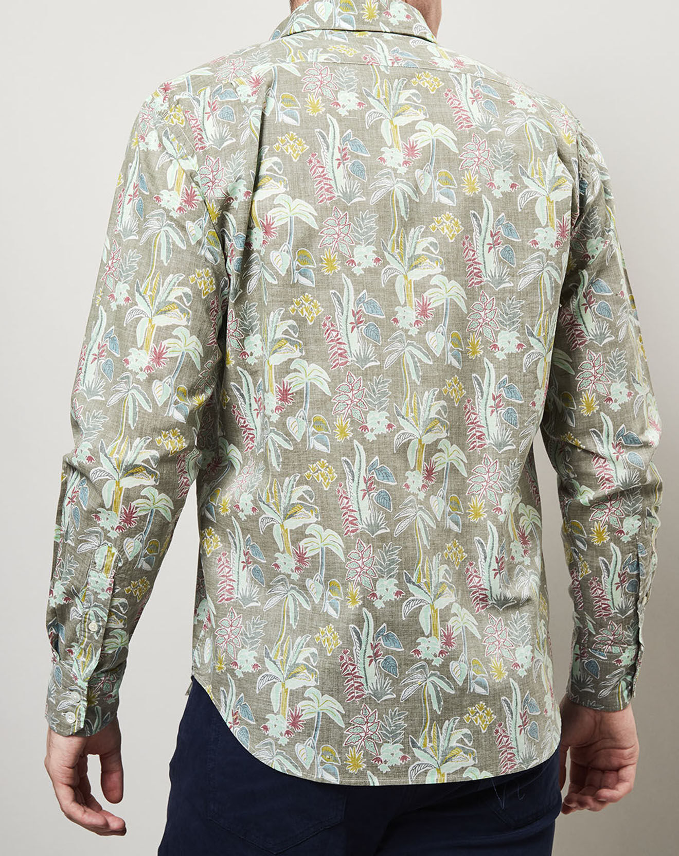 Hartford Chemise regular Paul imprimé tropical kaki/multicolore