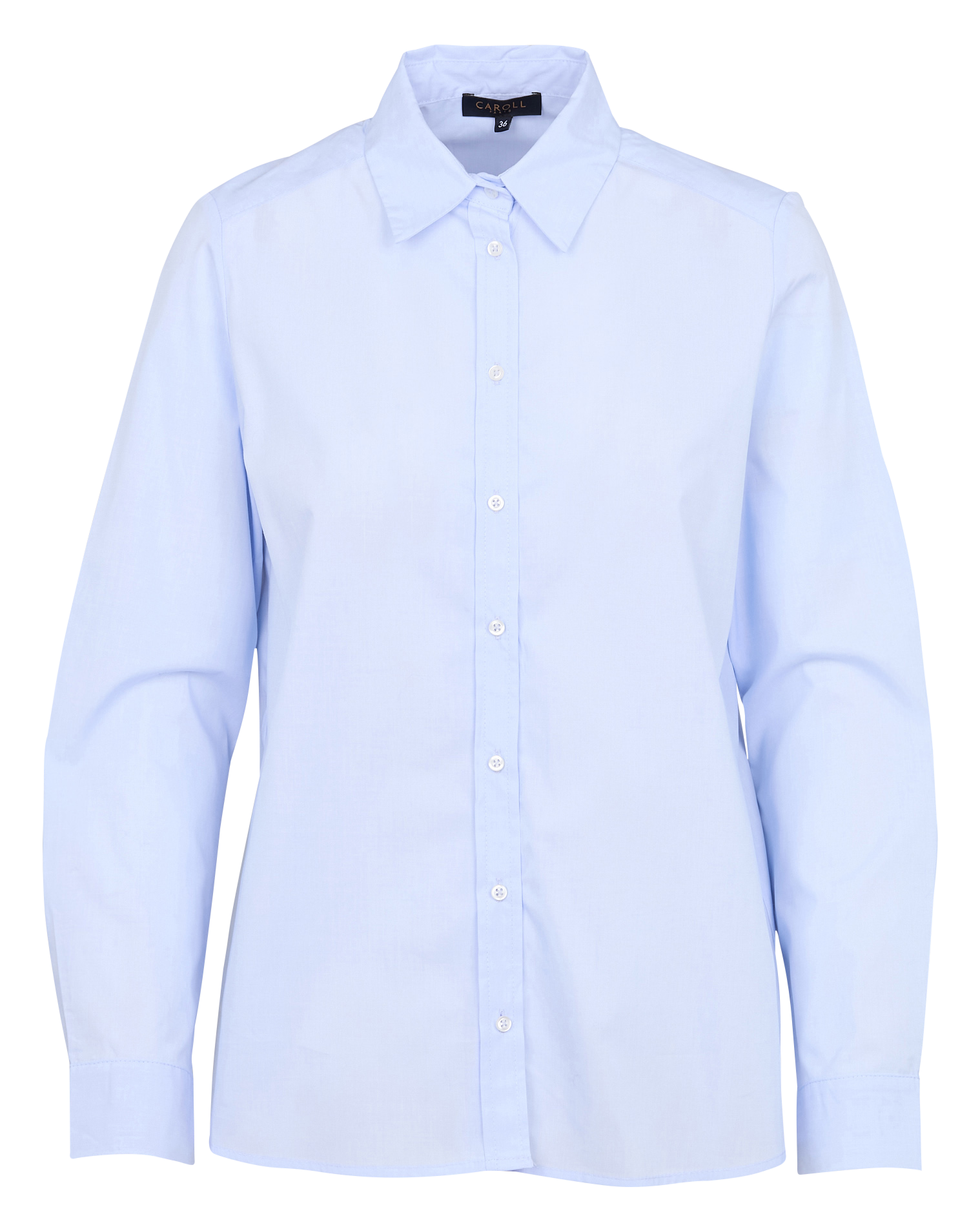 BRENDA2 - Chemise ajustée col classique en coton | Bleu