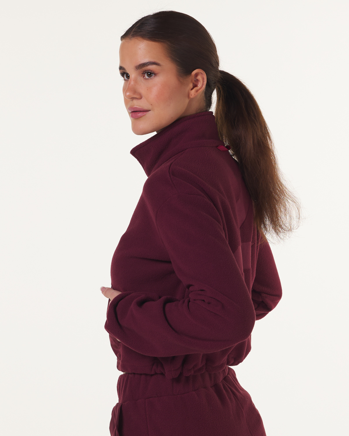 LEVITY Break Fleece 1\2 Zip Sweater Red Wine