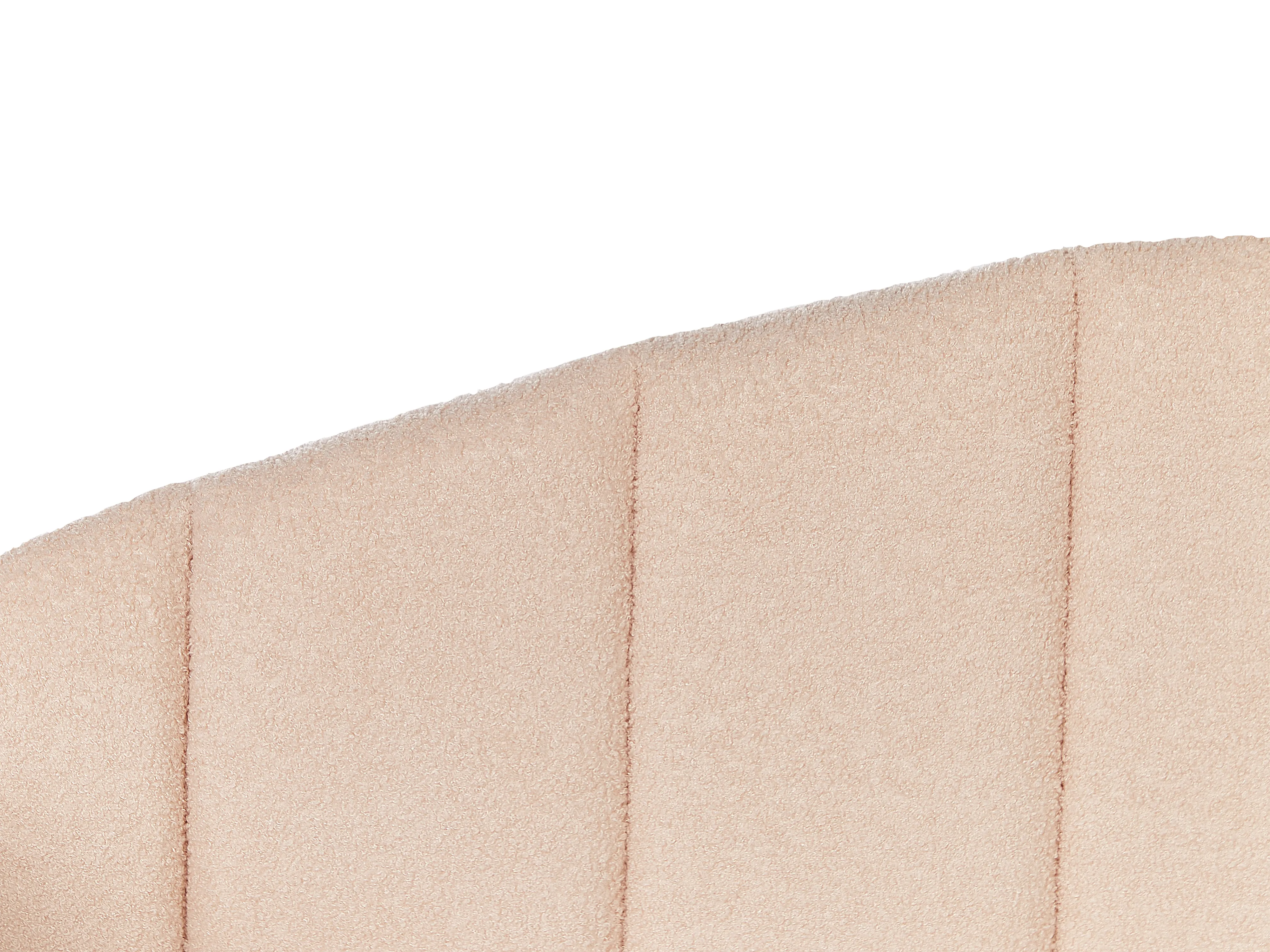 Onderschuifbed Bouclé EYBURIE 90 x 200 cm Perzikroze