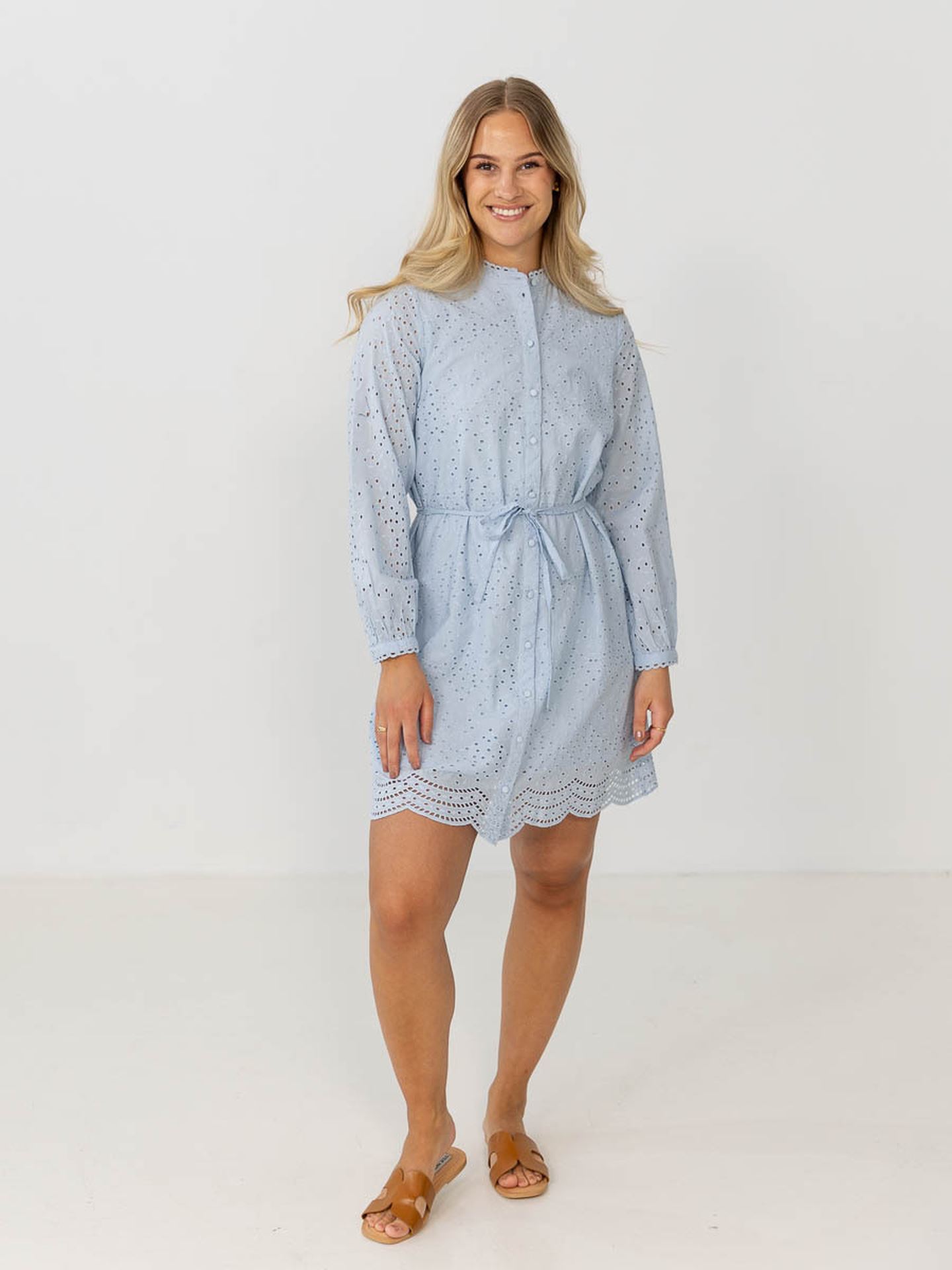 Tatiana Long Sleeve Short Embr Dress