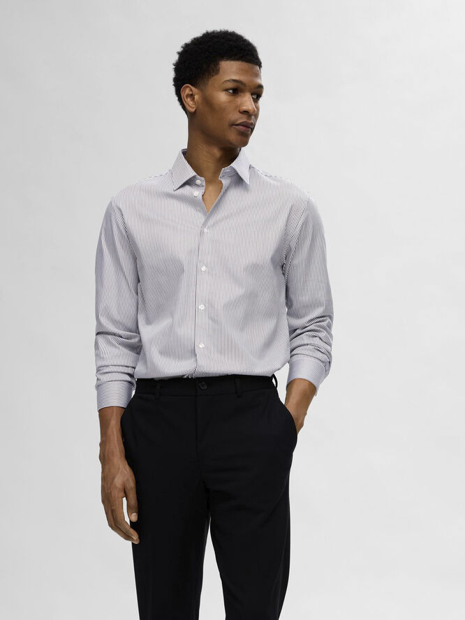 Selected Homme SLHSLIM-PERFORMANCE SHIRT LS NOOS Kalamata/stripes