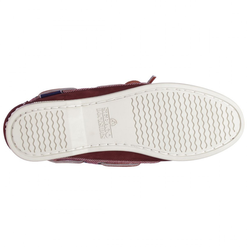 DOCKSIDES JACQUELINE NUBUCK PANAMA DarkRed DarkRedWhite