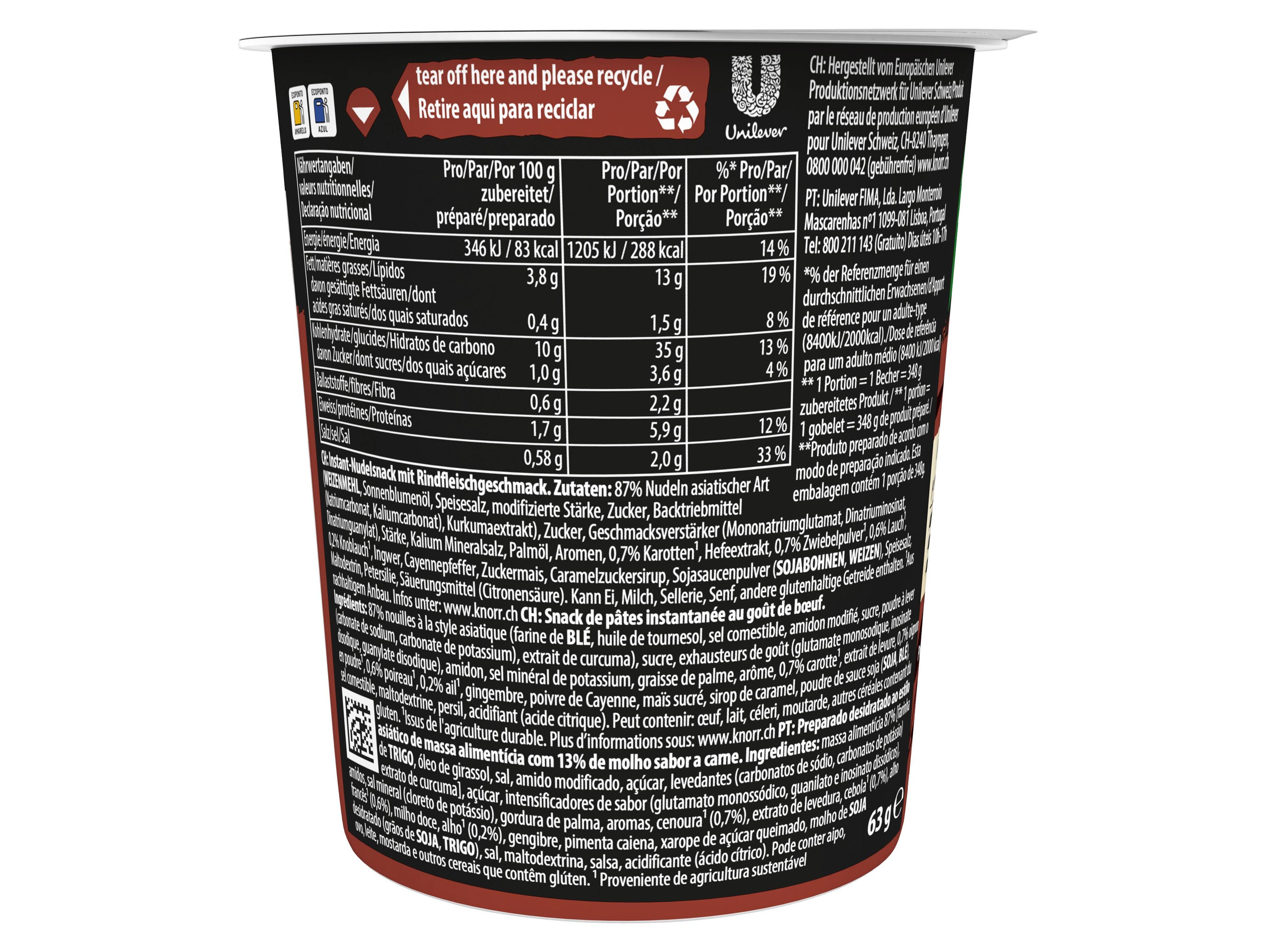 POT NOODLE KNORR CARNE 63G