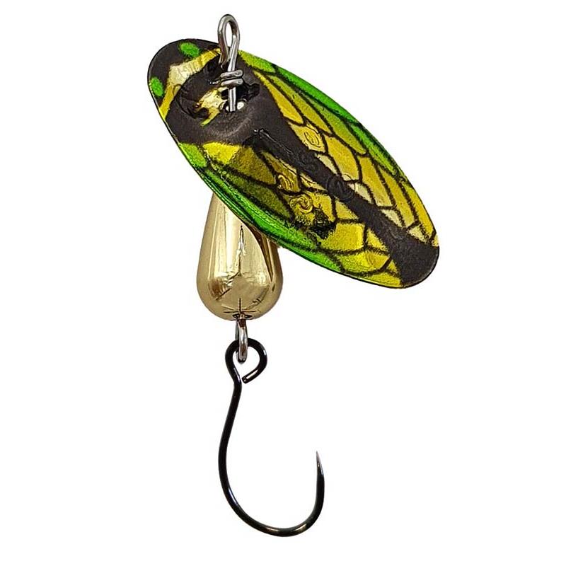 Cuiller Tournante Suissex Cicada Nk Bug Shiny Green/Yellow