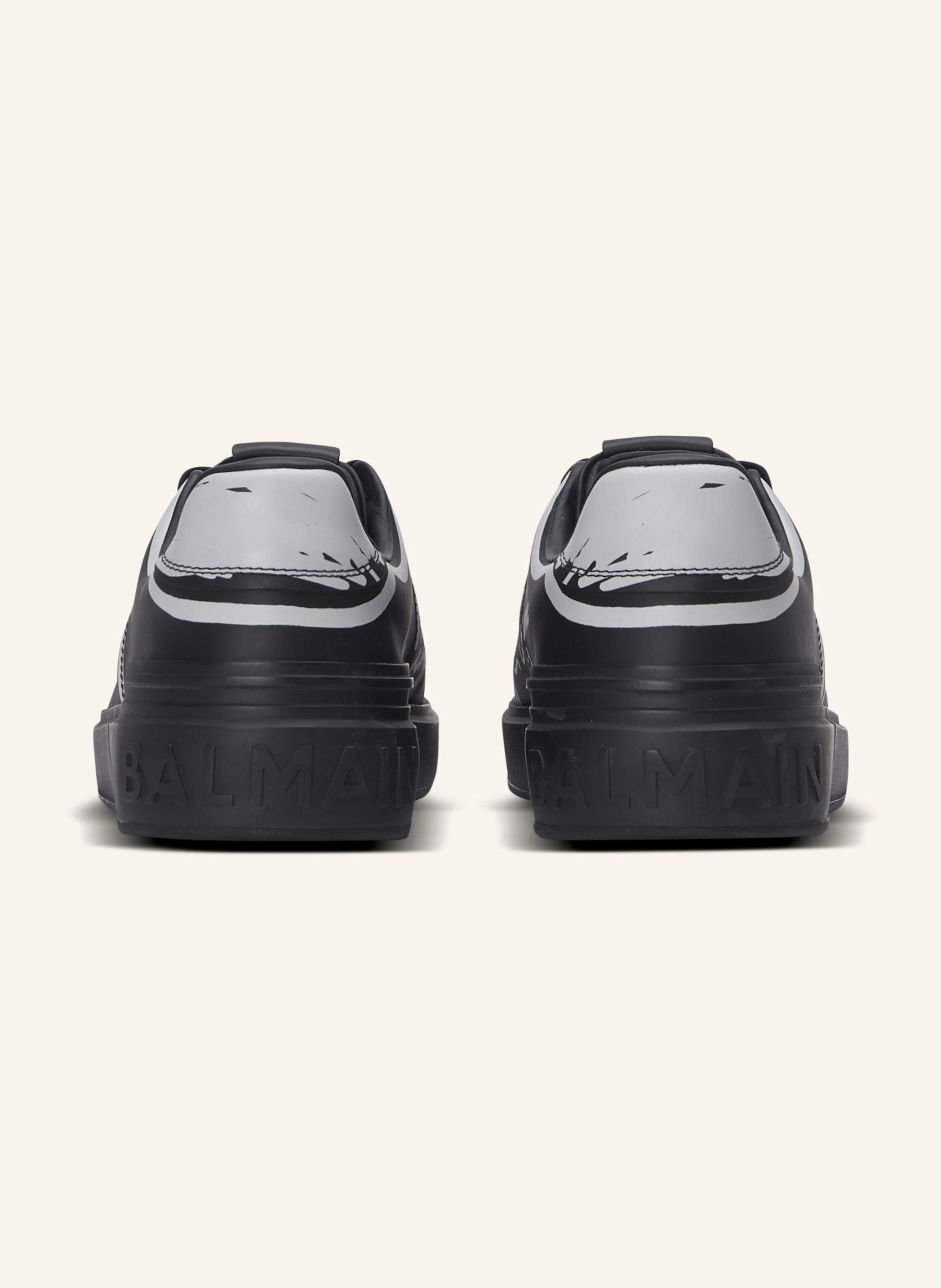 BALMAIN Sneakers B-Court aus bedrucktem Kalbsleder