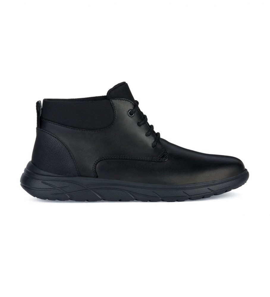 Botas de cano curto GEOX Portello em couro preto