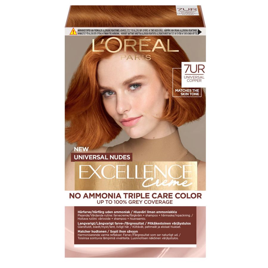 L'Oréal Paris Excellence Universal Nudes Permanent Color 7UR Universal Copper
