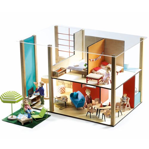 Djeco poppenhuis salon tv DJ07827